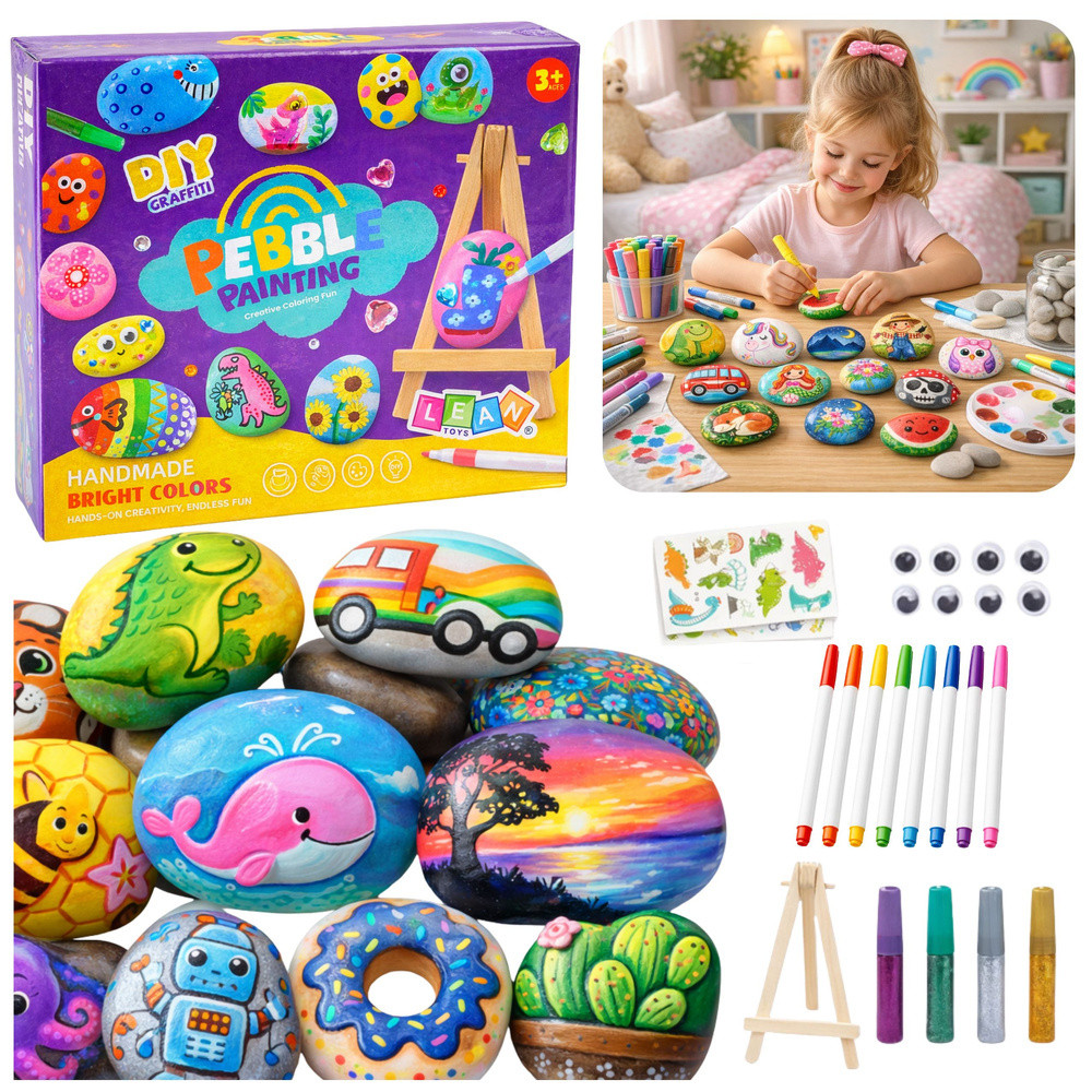Kőfestő kreatív készlet mini állvánnyal