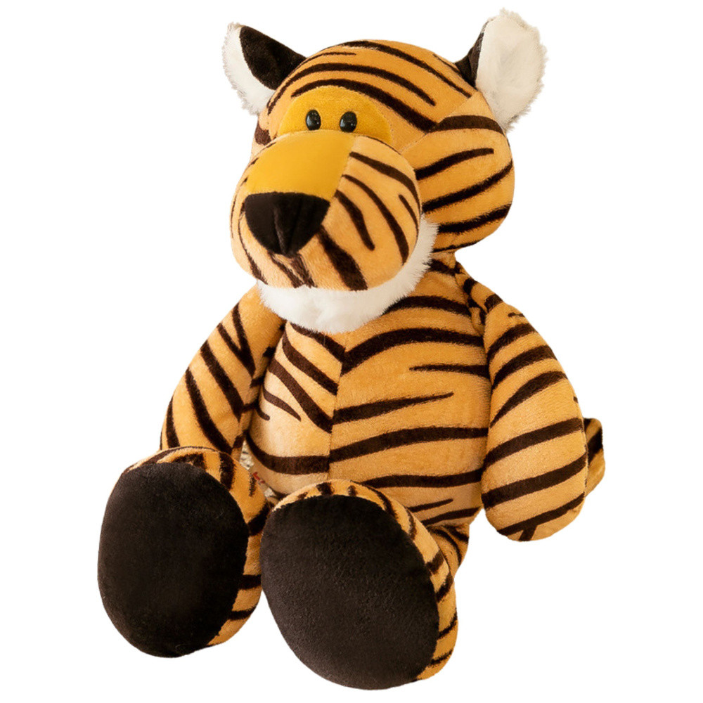 Narancssárga csíkos plüss tigris, 23 cm