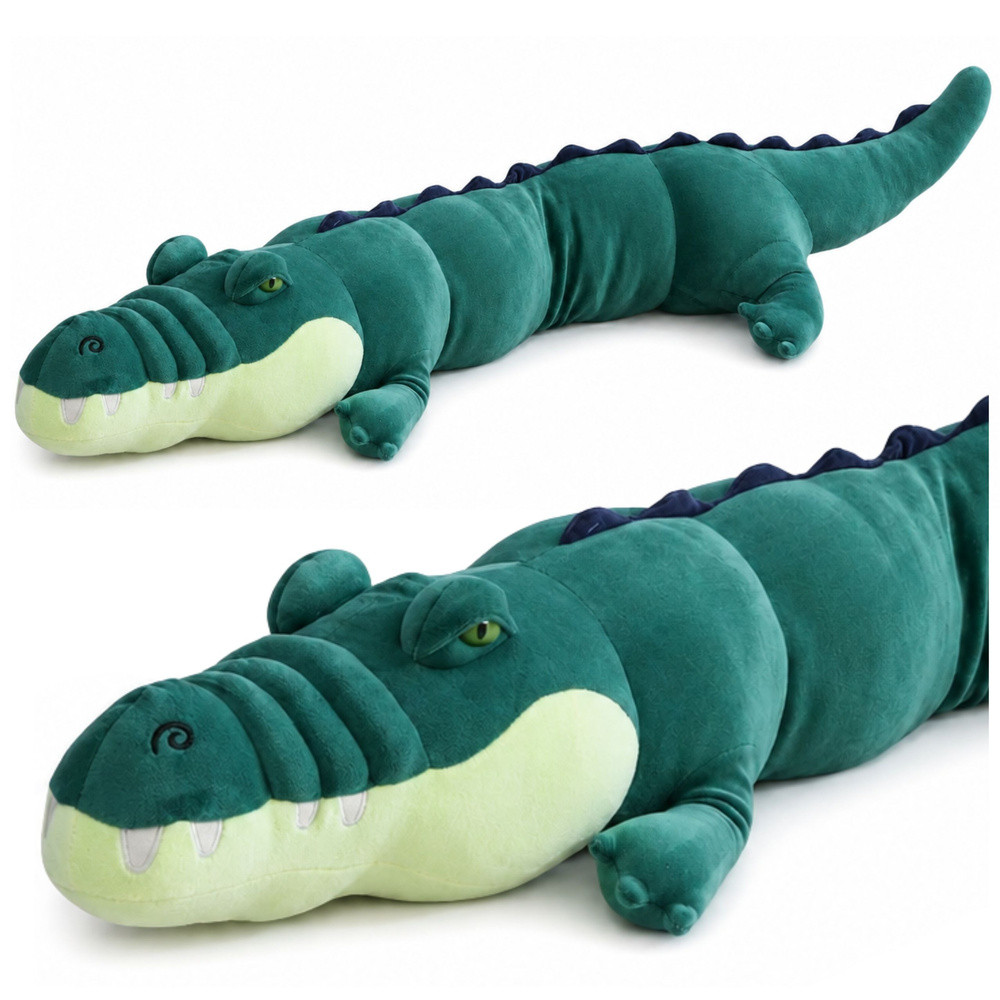 Óriás plüss krokodil, sötétzöld, 150 cm