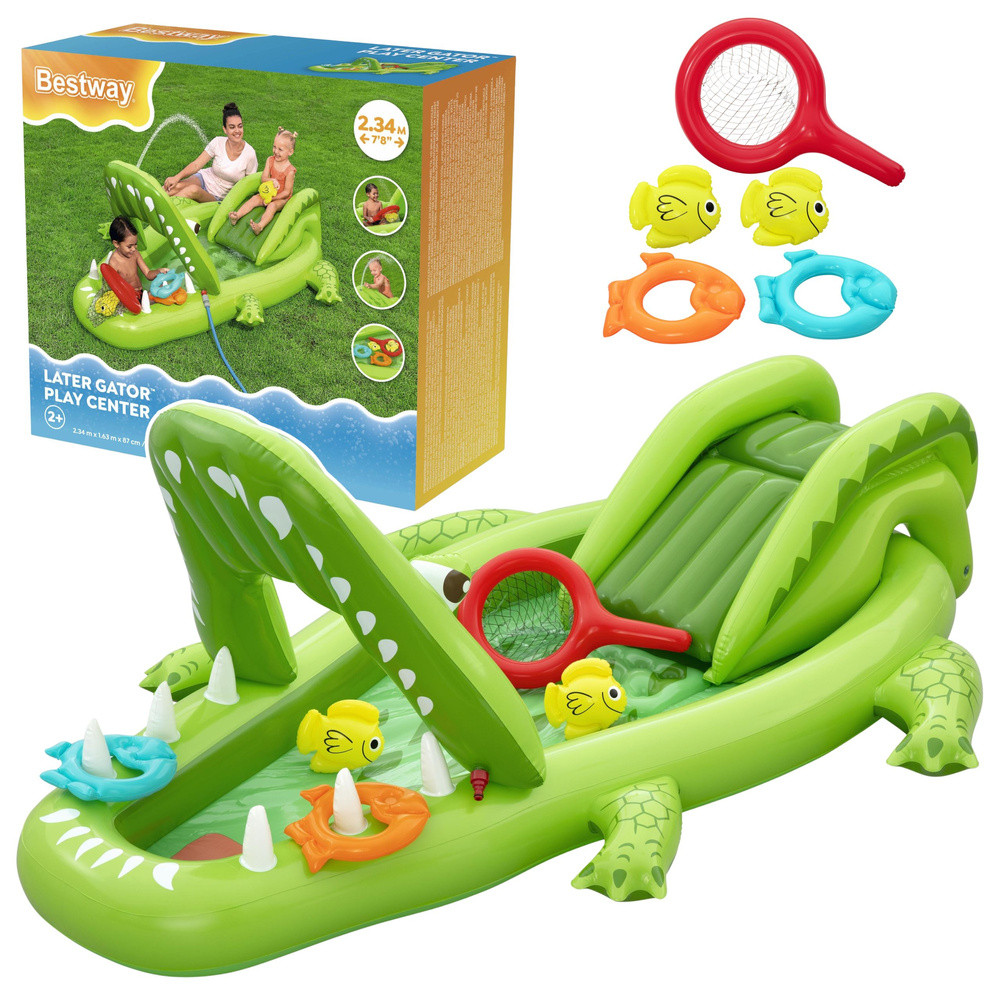 Bestway 53169 Later Gator krokodilos medence csúszdával