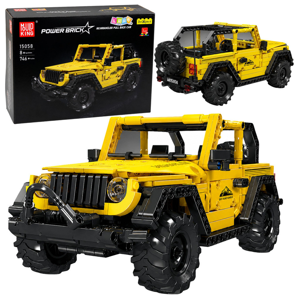 Sárga Wrangler terepjáró – 746 darabos építőkészlet