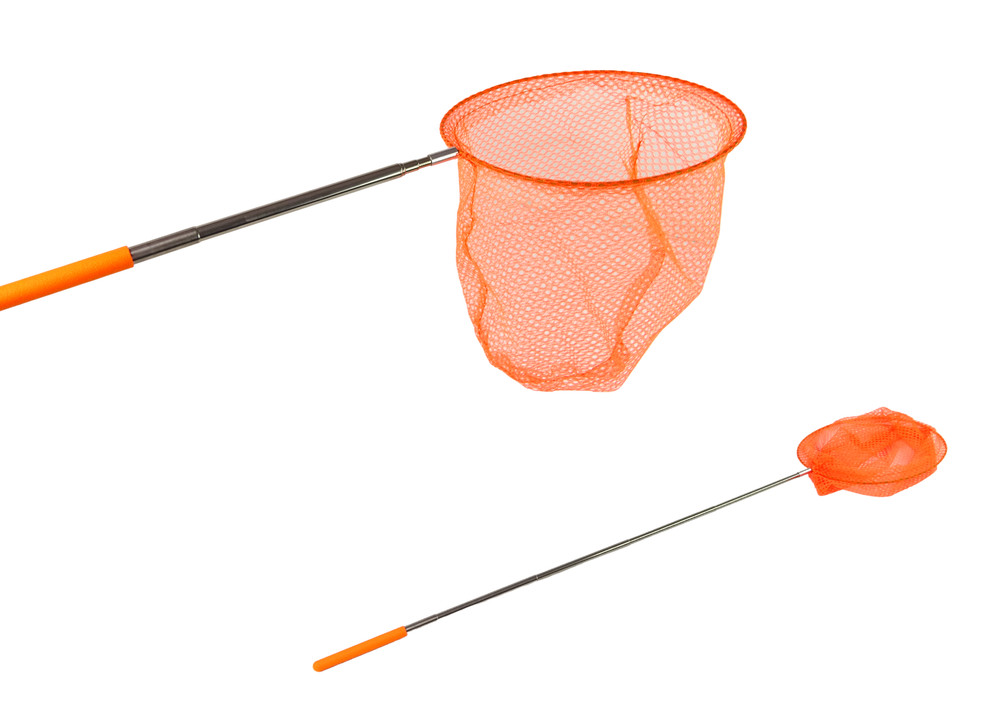 Teleszkópos lepkeháló puha markolattal, 85 cm, narancssárga