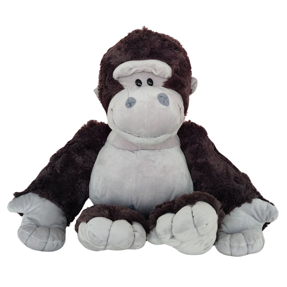 Plüss gorilla szürke arccal és hassal, 22 cm