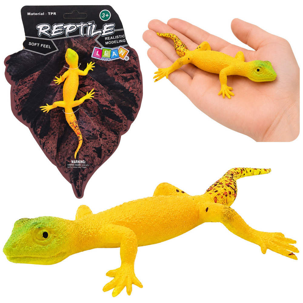 Aranygekkó rugalmas gumifigura – 15,5 cm