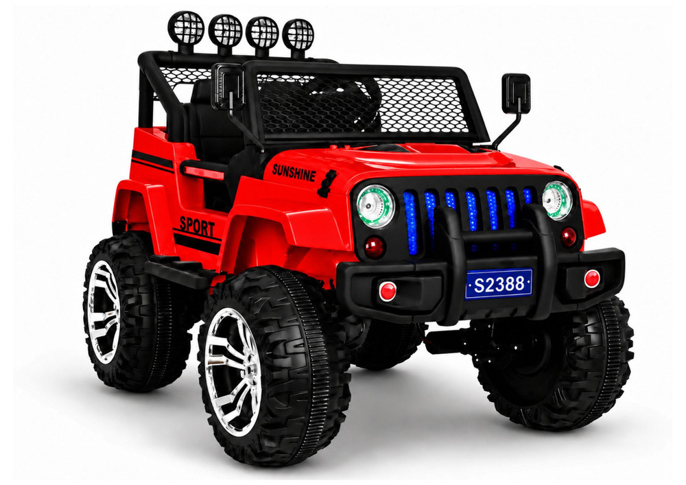 S2388 akkumulátoros gyermekterepjáró – piros, 4 × 45 W
