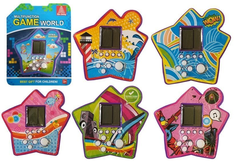 Brick Game Star kézi elektronikus Tetris játék, lila