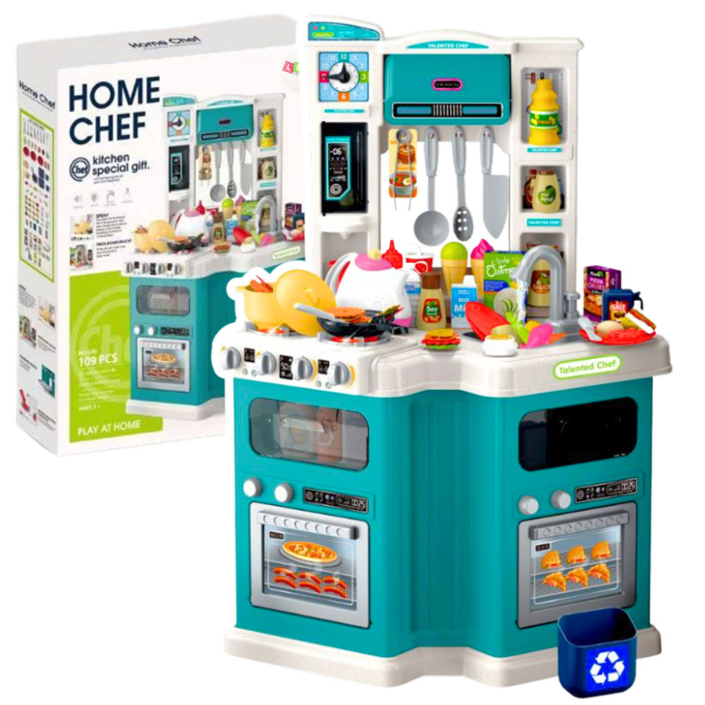 Home Chef játékkonyha fénnyel, hanggal és 109 kiegészítővel