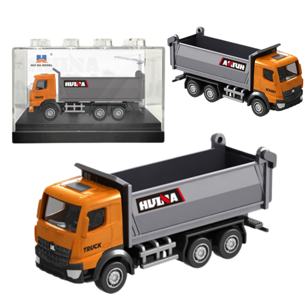 Huina narancssárga fém billencs gyűjtői modell, 1:80
