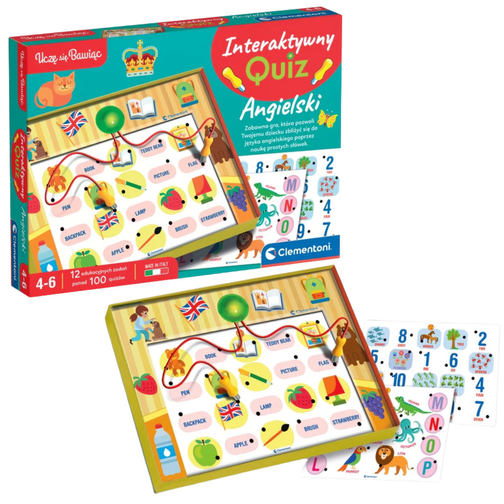 Clementoni 50943 interaktív angolkvíz – lengyel kiadás