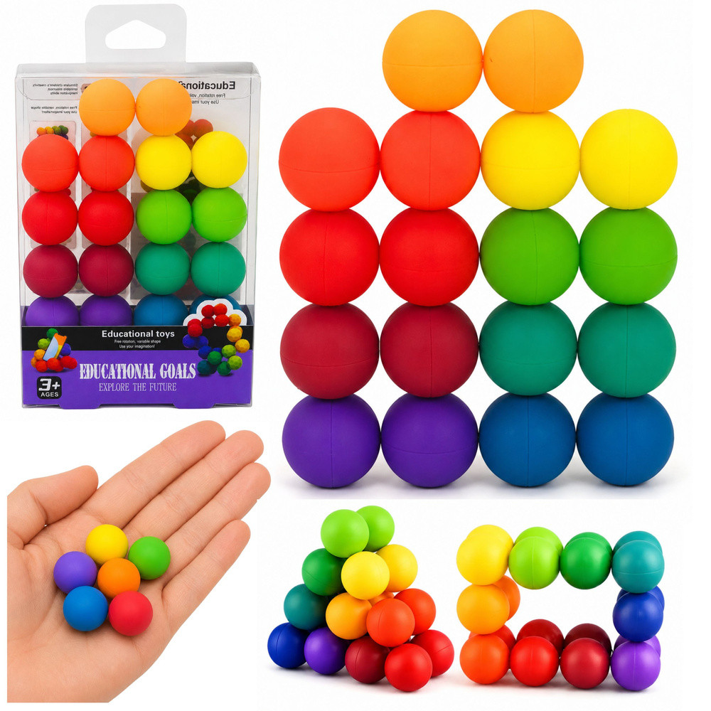 Színes manipulációs golyók, Montessori logikai játék