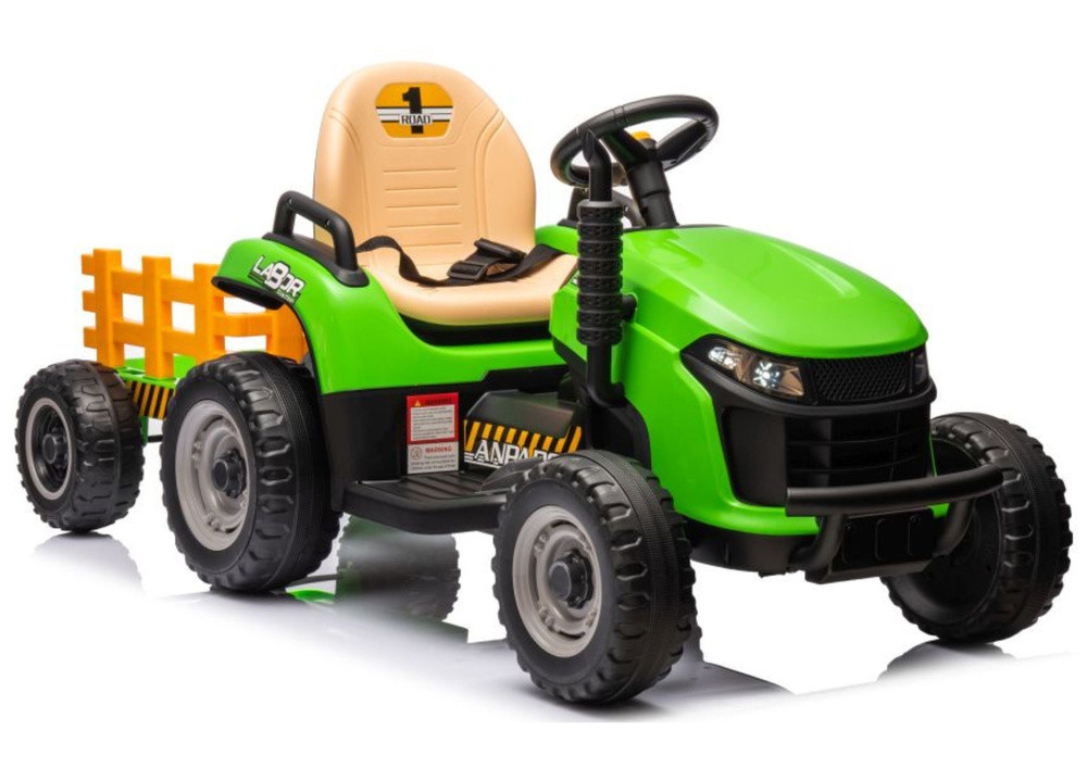 BBH-030 akkumulátoros gyerektraktor, zöld
