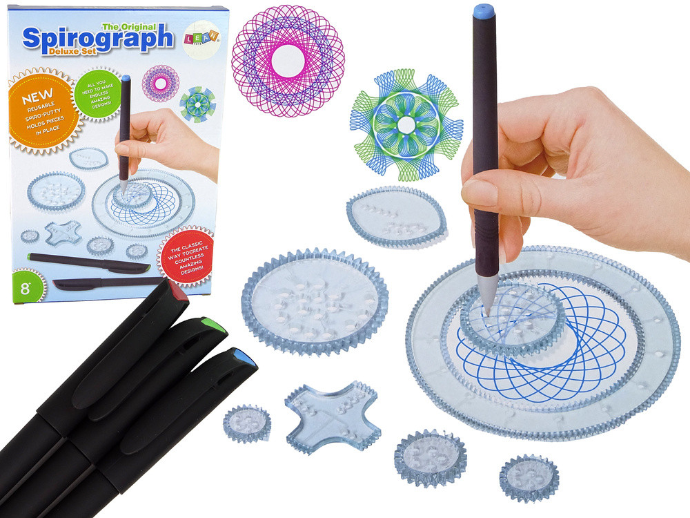 Spirograph Set: Pens and Stencils for Drawing Geometric Patterns