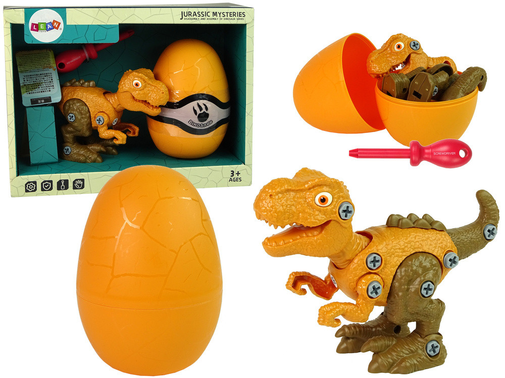 Szerelhető T-Rex dinoszaurusz tojásban, narancssárga