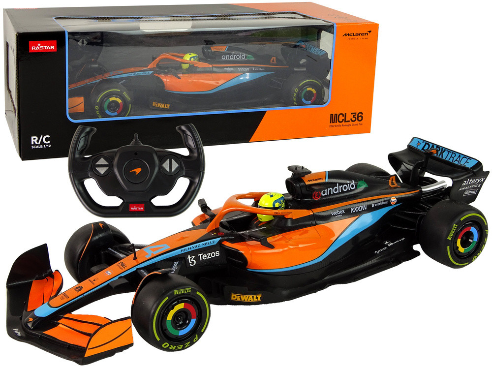 Rastar McLaren F1 távirányítós versenyautó – narancssárga, 1:12