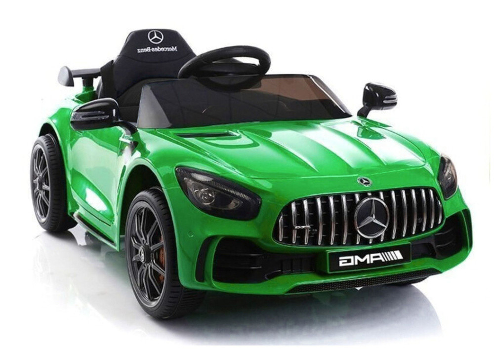 Mercedes GT R elektromos kisautó, zöld
