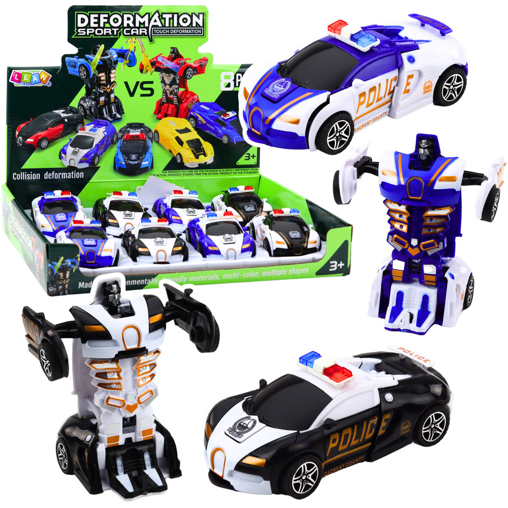Átalakuló rendőrségi sportautó-robot, 2 az 1-ben