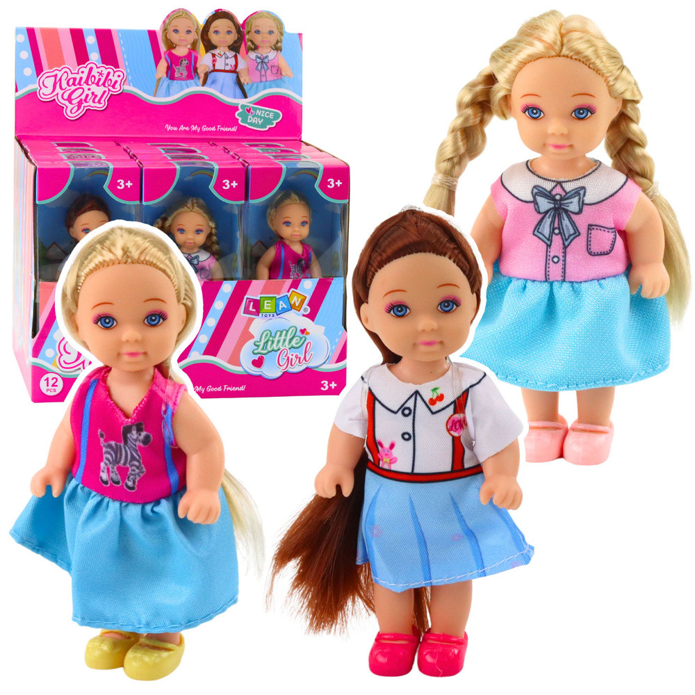 Kaibibi Girl mini baba hosszú hajjal – 12 cm, vegyes változat