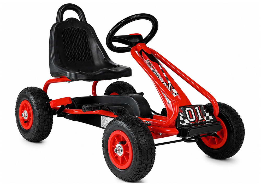 G201 piros pedálos gokart kézifékkel