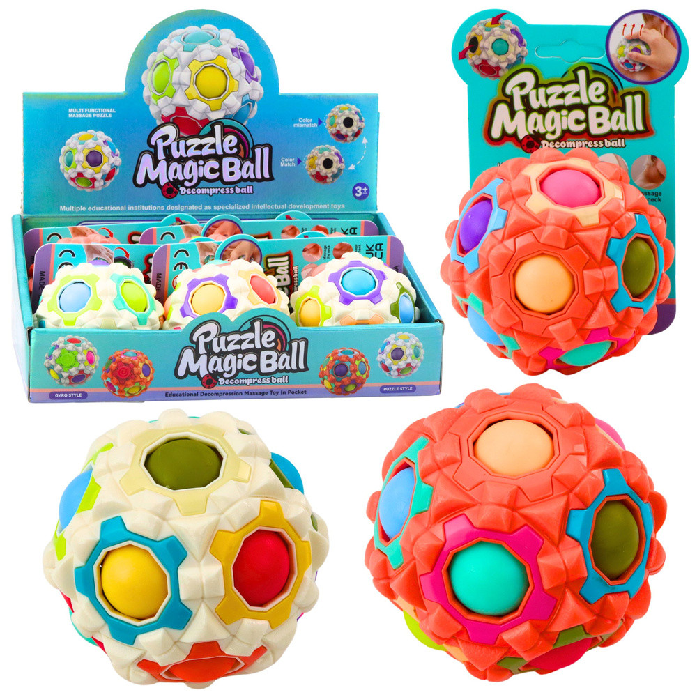 Magic Ball logikai golyó, 7 cm, vegyes szín