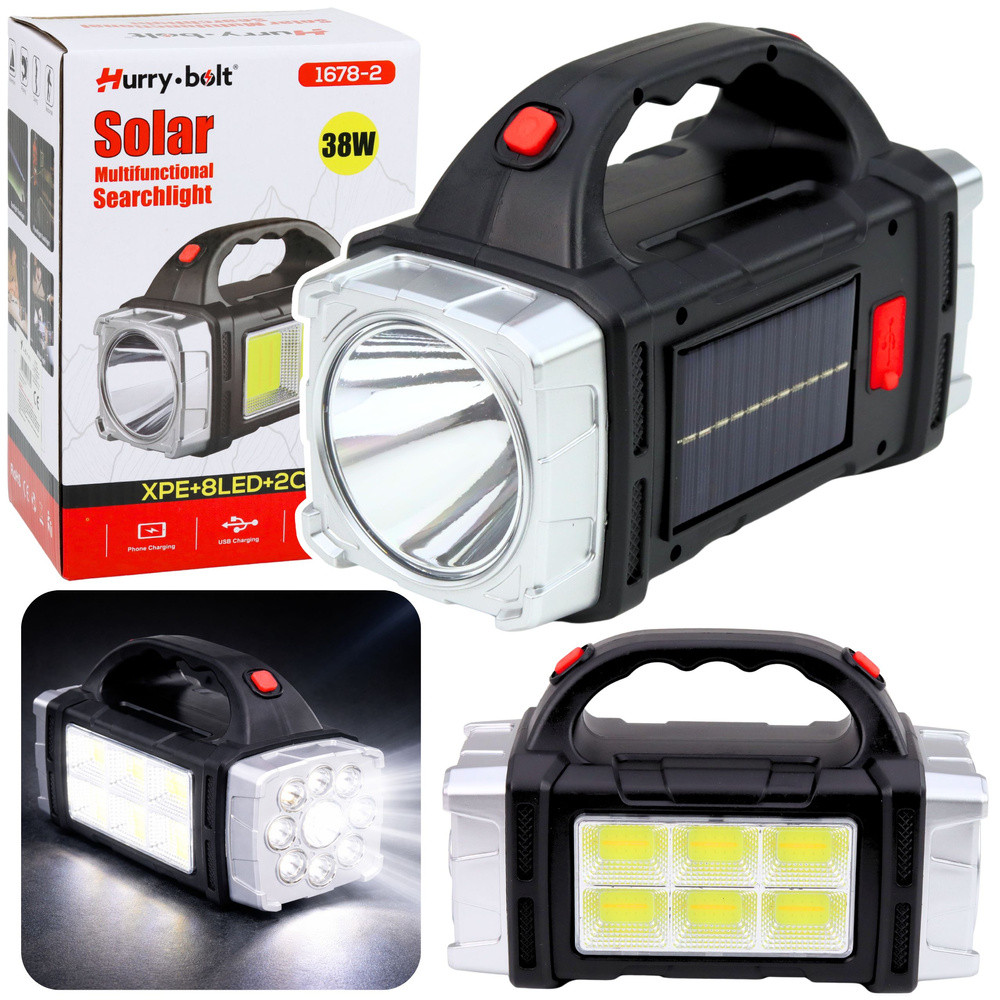 HB-1678 többfunkciós napelemes LED-lámpa, 2400 mAh