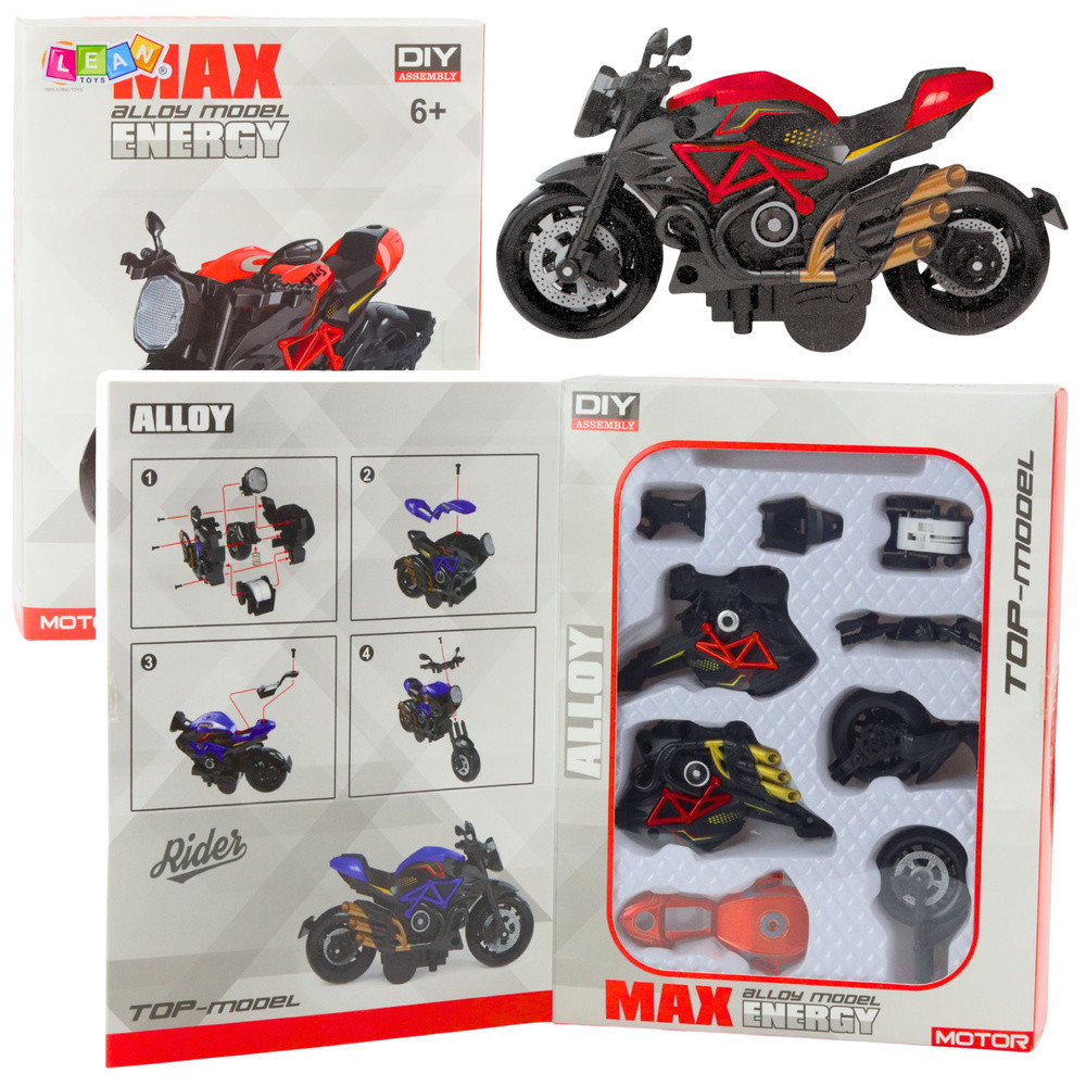 Összeszerelhető fém motormodell, 1:14 – narancssárga