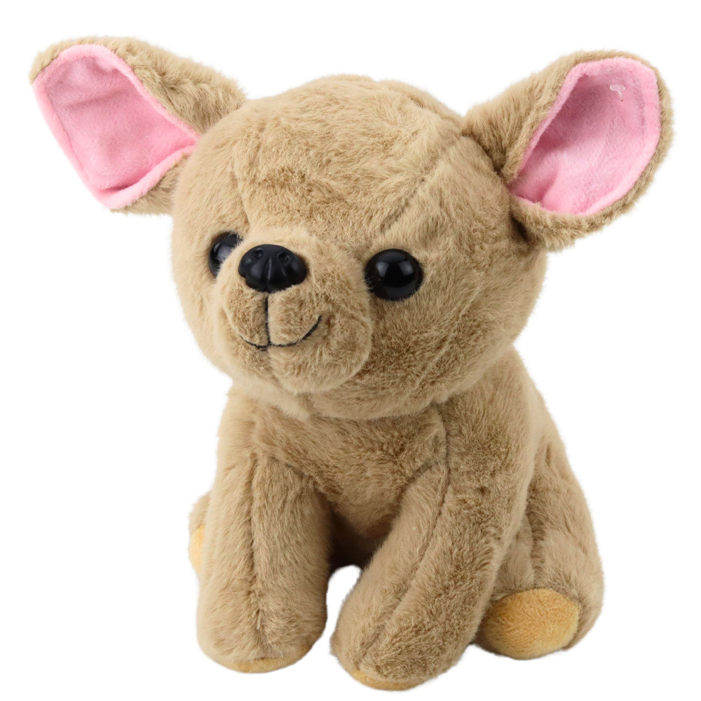 Bézs plüss csivava, 22 cm