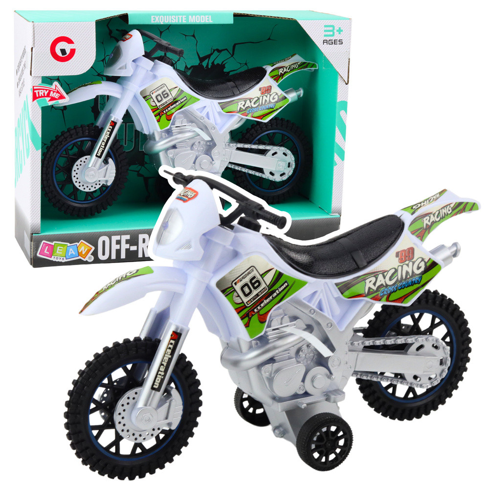 Cross játékmotor fénnyel és hanggal, fehér-zöld