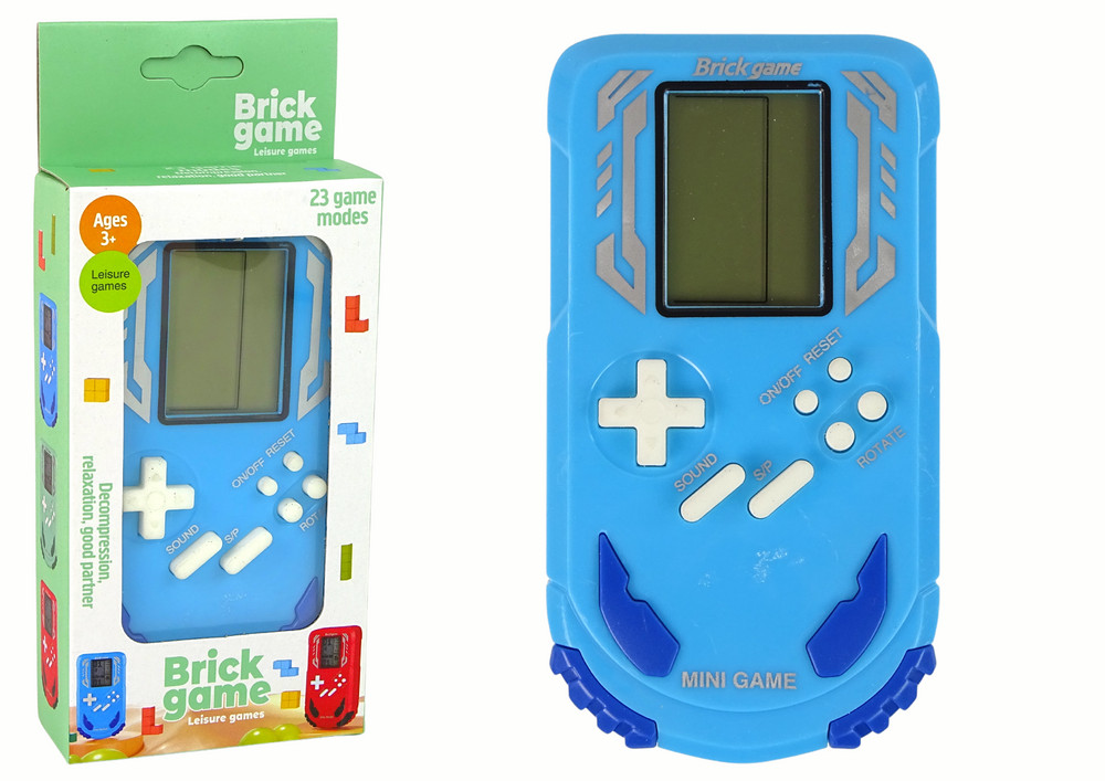 Brick Game kézi játékkonzol, kék, 23 játékkal