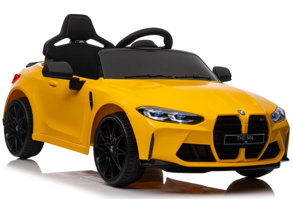 BMW M4 akkumulátoros gyerekautó – sárga