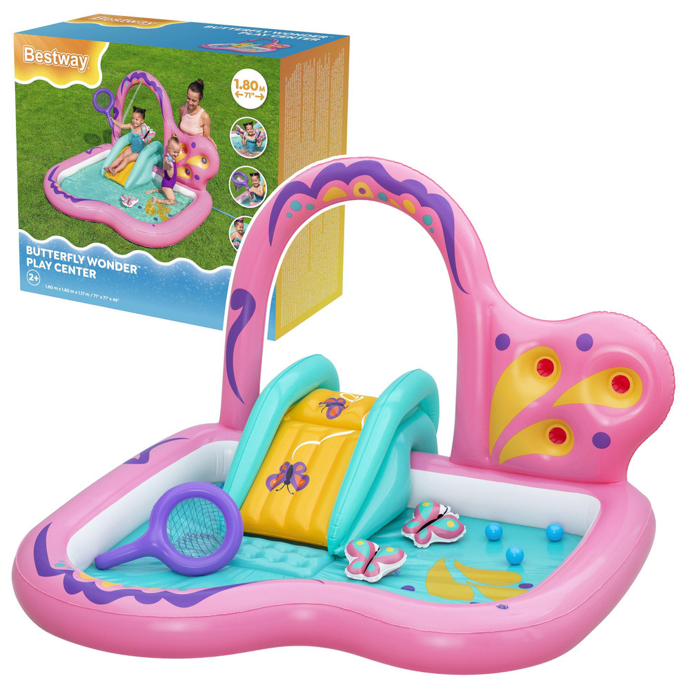 Bestway 53175 Butterfly Wonder pillangós medence csúszdával