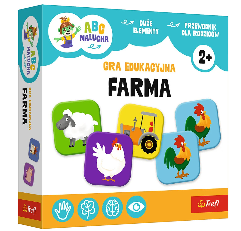 Trefl 02909 Farm ABC párosító tanulójáték, lengyel kiadás