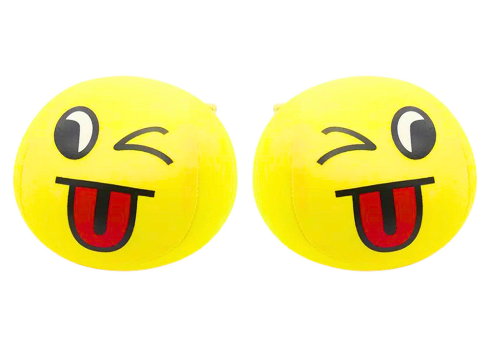 Soft Ball Smiley Emoji Ball Yellow 9cm