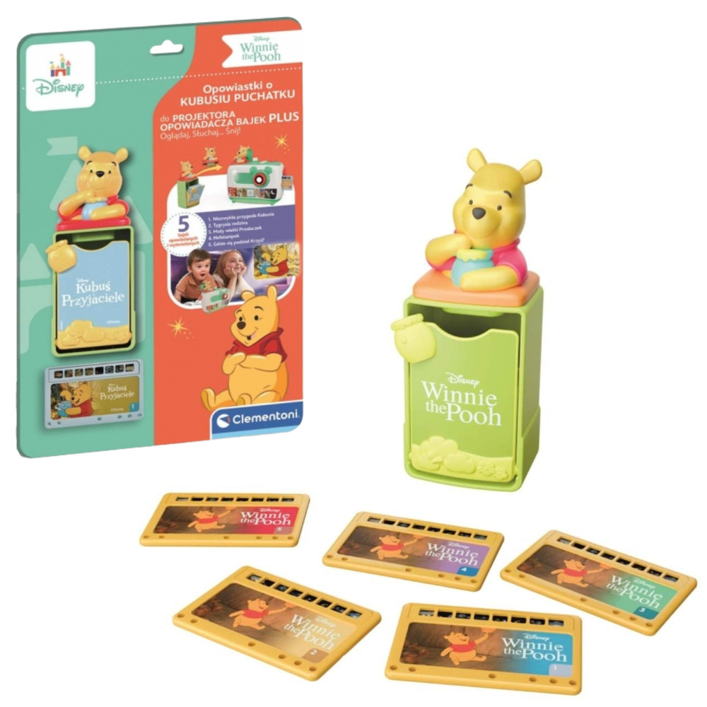 Micimackó mesekártyák Disney PLUS projektorhoz – lengyel, Clementoni 50458