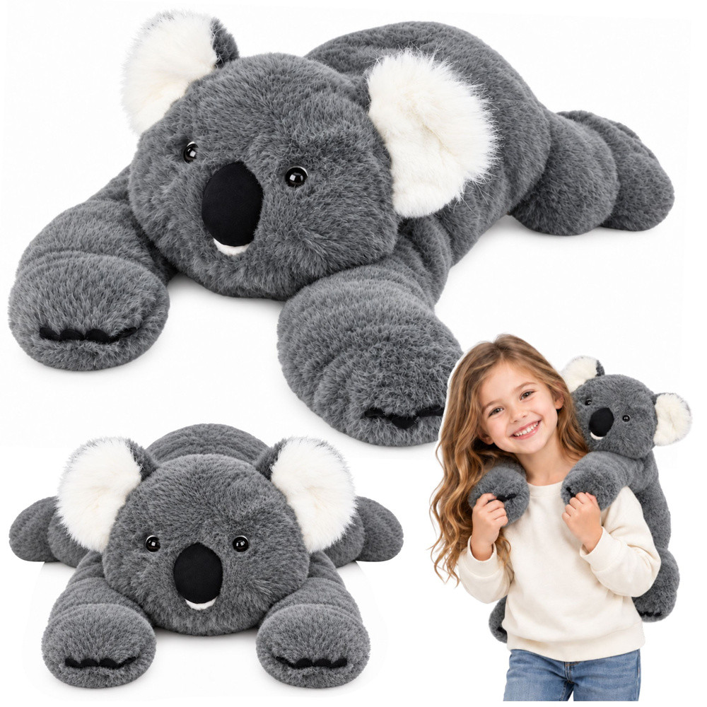 Szürke plüss koala hosszú karokkal – 60 cm