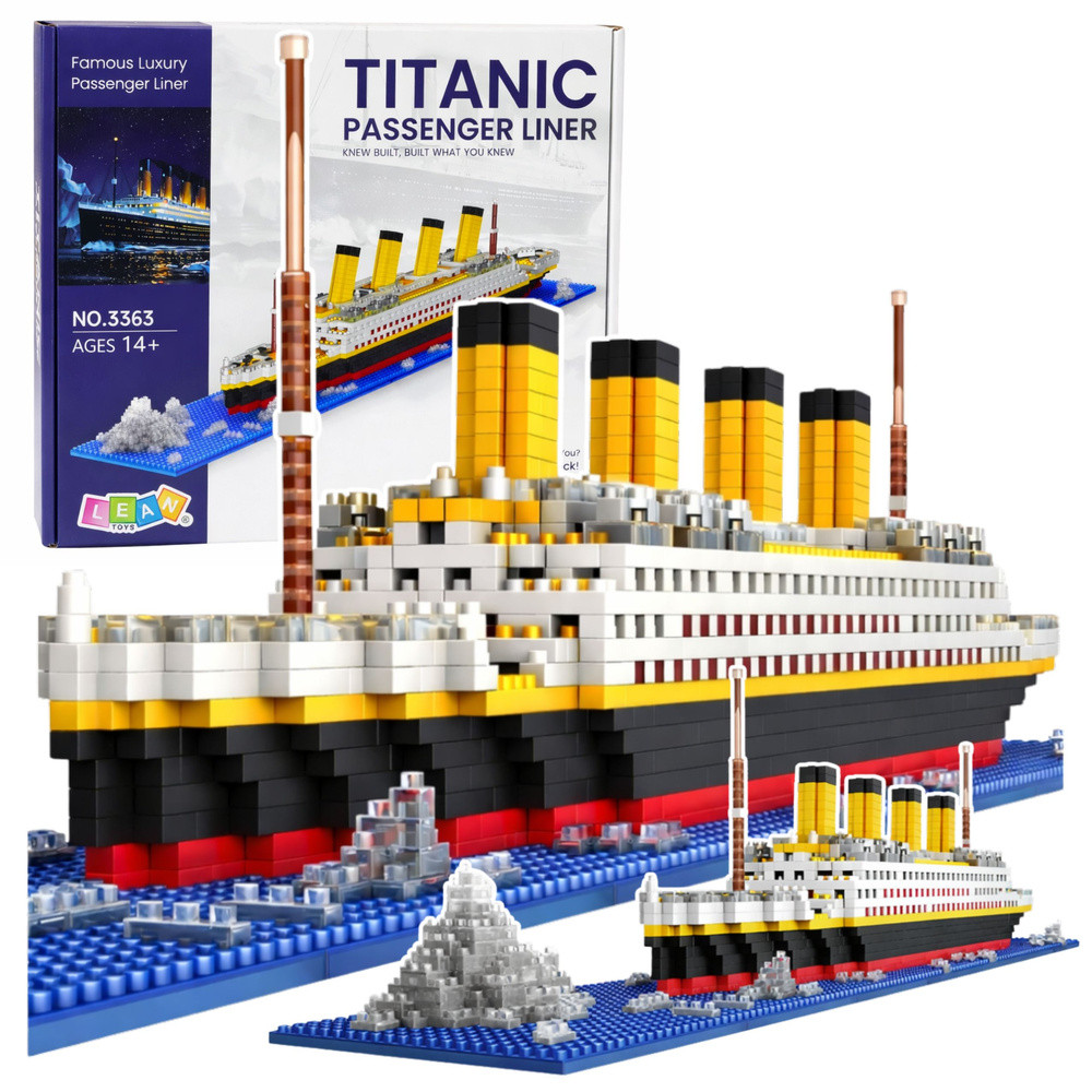 Titanic 3D hajómodell építőkockákból, 1878 darabos