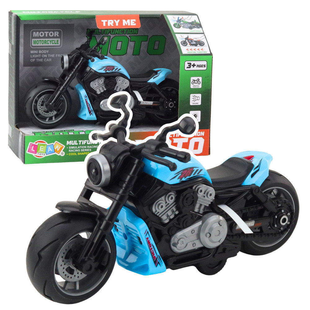 Kék játékmotor fénnyel és hanggal, 22,5 cm