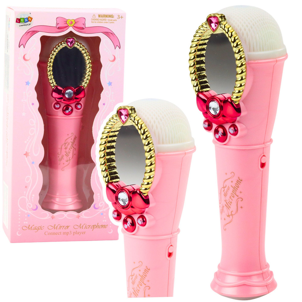Varázstükör játék mikrofonnal, USB/MP3, rózsaszín