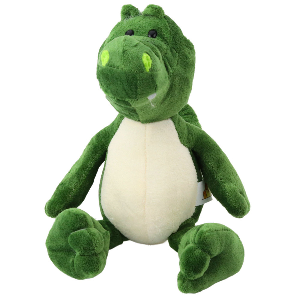 Zöld plüss krokodil puha mancsokkal, 25 cm