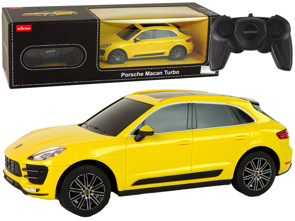 Rastar távirányítós Porsche Macan Turbo, sárga, 1:24