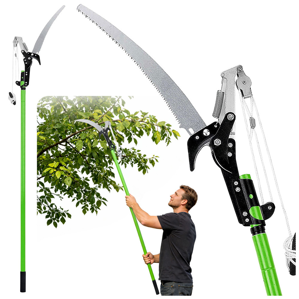 Teleszkópos ágvágó és ágfűrész 2 az 1-ben, 125–240 cm