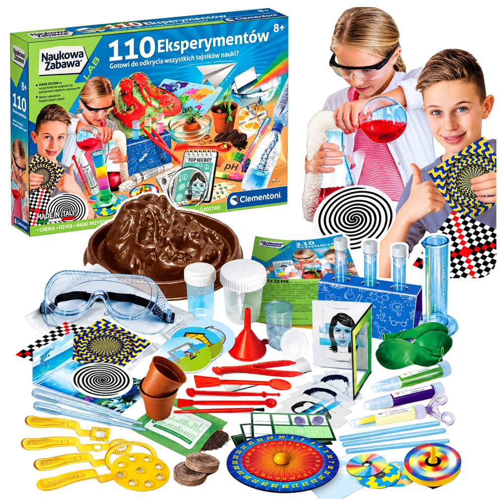 Science Fun 110 Experiments Polish Language Clementoni 50720