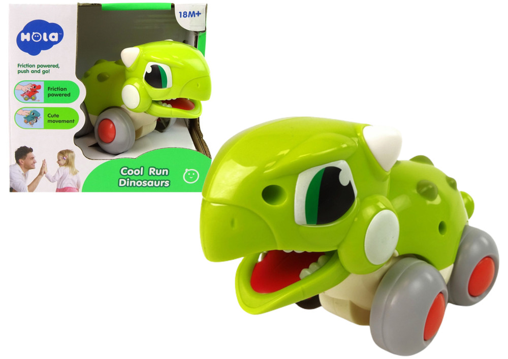 Kerekes zöld dinoszauruszfigura