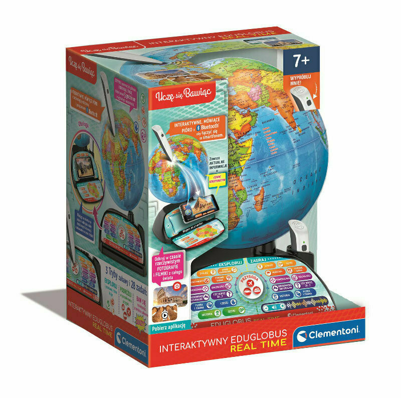 Clementoni 50848 Exploreglobe interaktív földgömb – lengyel