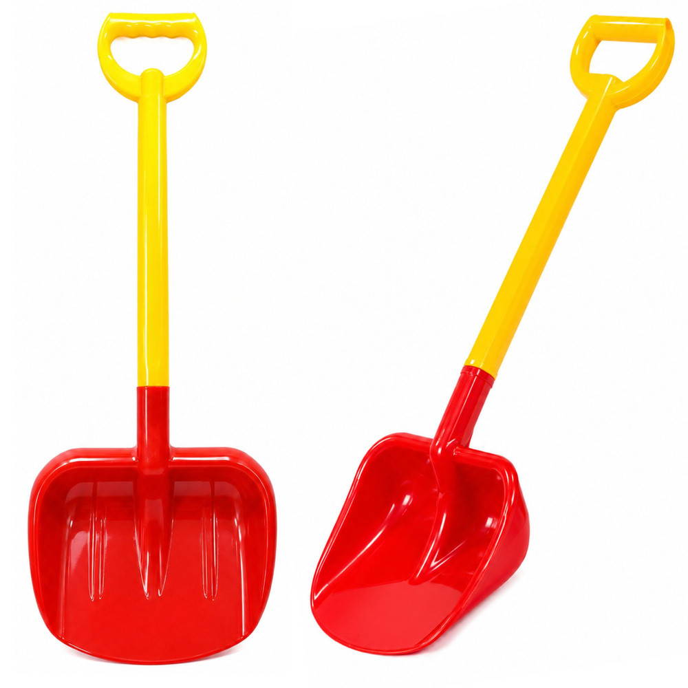 Nagy gyermek homokozólapát – piros-sárga, 63 cm