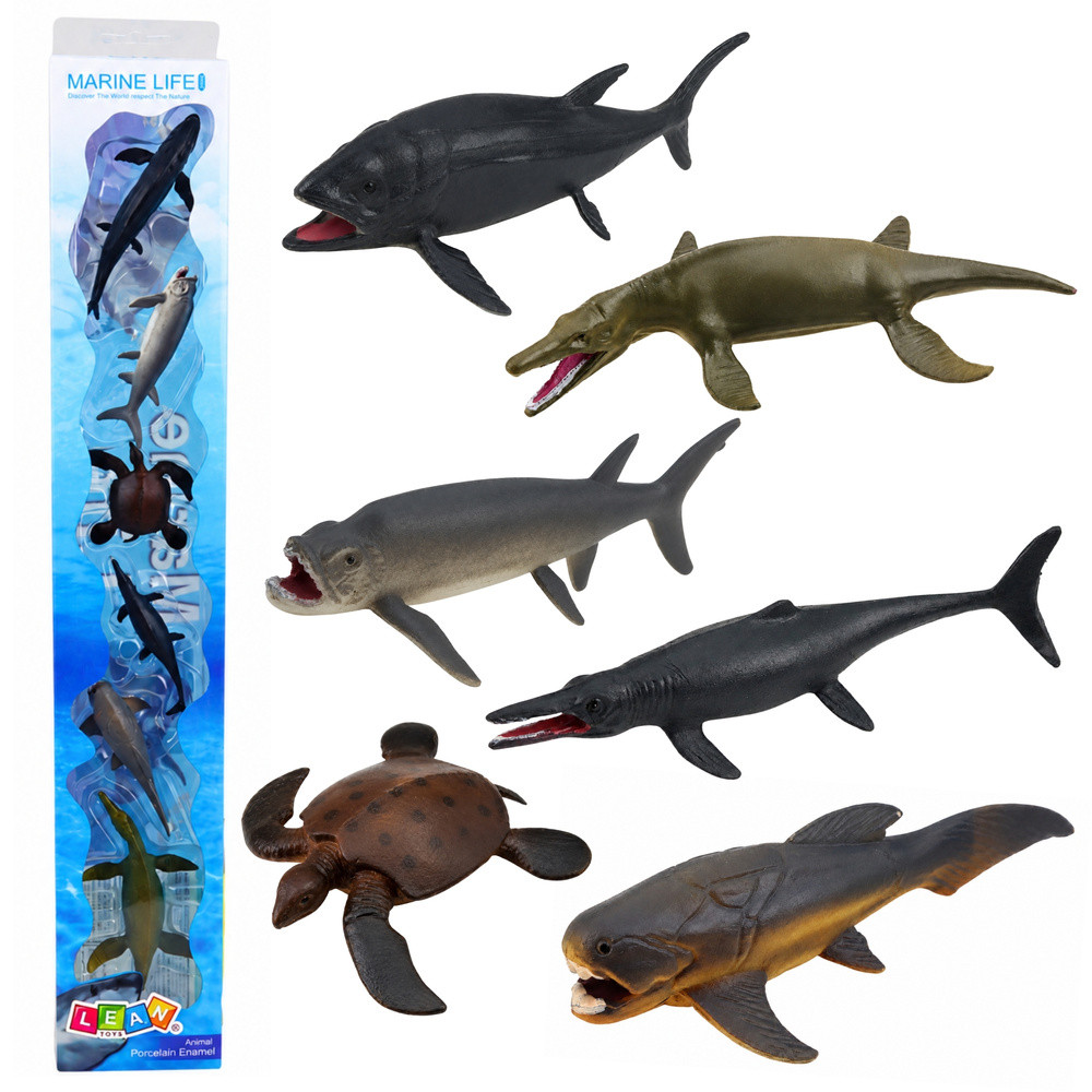 Set of Mini Figures Sea Animals Turtle Tuna Fish 6-9cm 6 pcs.