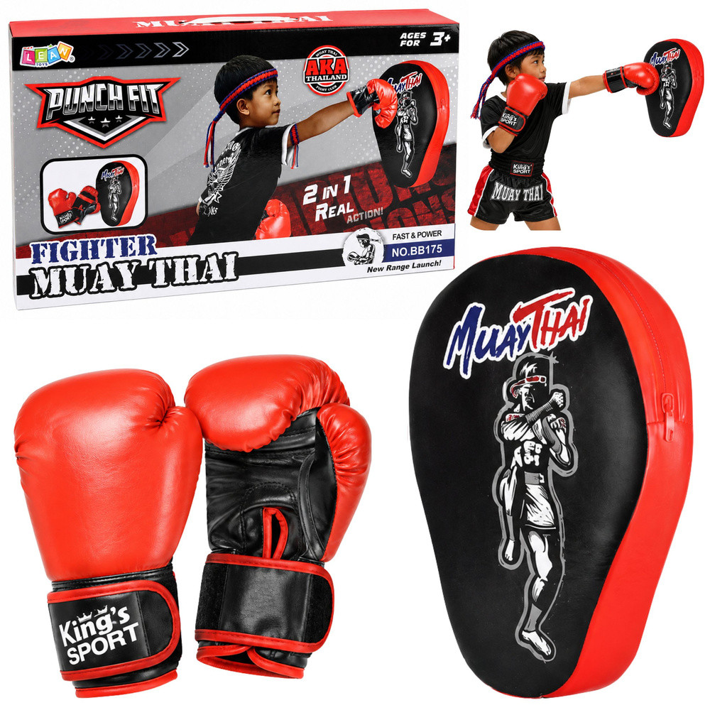 MUAY THAI 2 az 1-ben bokszkészlet ütőpajzzsal