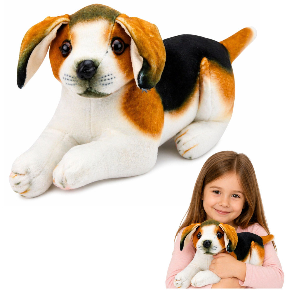 Puha plüss beagle kutya, 25 cm