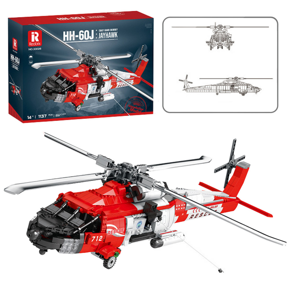 HH-60J Jayhawk mentőhelikopter – 1137 darabos építőkészlet