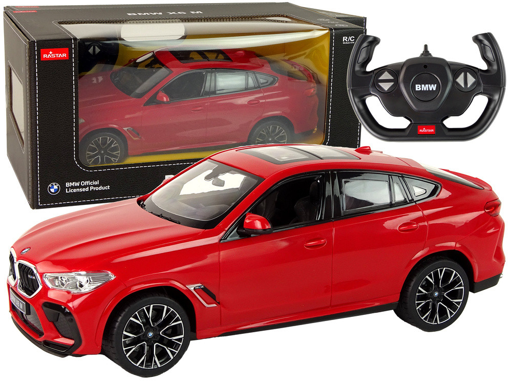 Rastar BMW X6 M távirányítós autó, 1:14, piros