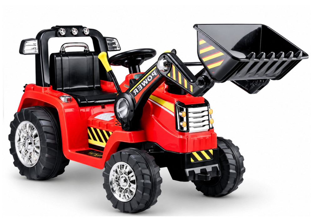 Piros ZP1005 akkumulátoros traktor rakodókarral